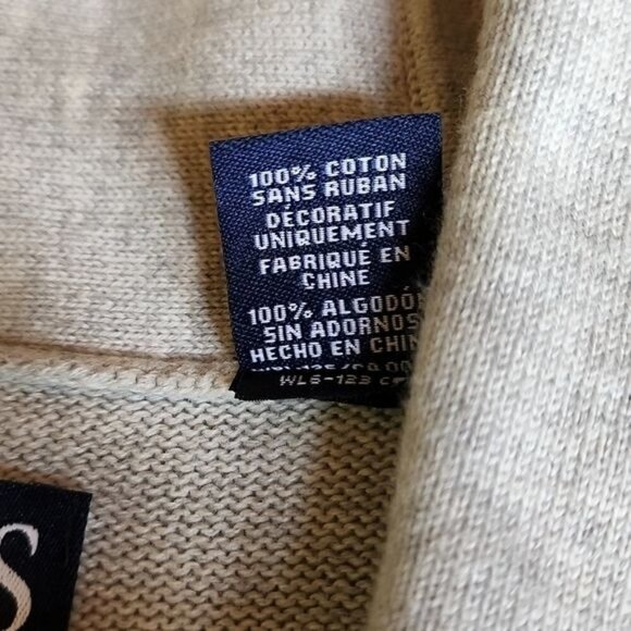 Chaps Grandpa Full Buttoned Collared Pocketed Long Sleeve Sz. L Sweater Cardigan - Picture 11 of 14